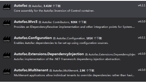 Autofac 是一个轻量级的依赖注入（DI）框架